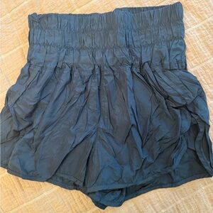 FP Movement by Free People Navy Blue Smocked Athletic Shorts